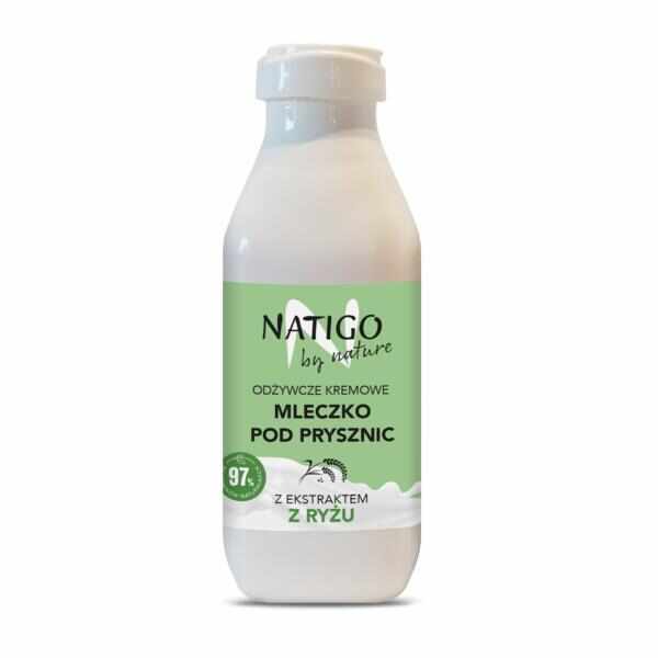 Gel de dus cremos Natigo By Nature cu extract de orez - 97% natural ingredients, 400 ml