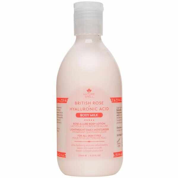 Lapte de Corp Hidratant cu Acid Hialuronic - Nature Spell Body Milk, 276 ml