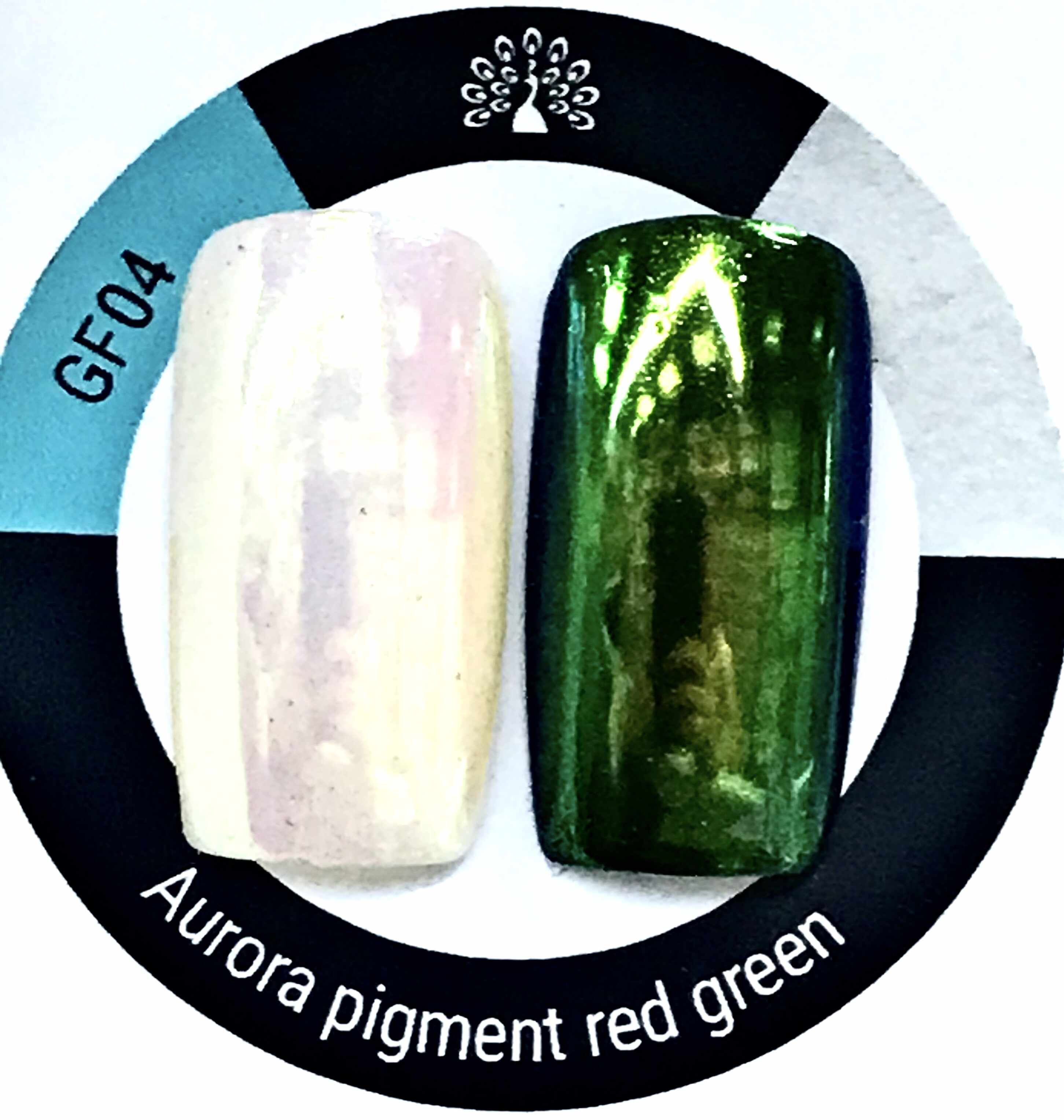 Pigment Unghii, Aurora red green GF04
