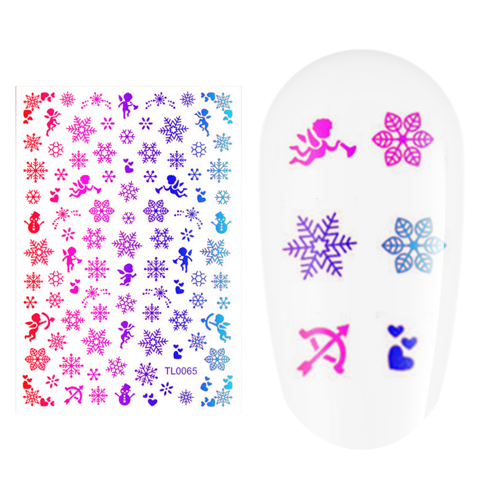Sticker nail art Lila Rossa, pentru Craciun, Revelion si iarna, 14.5 x 9.1 cm, tl0065