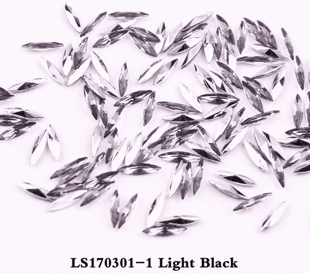 Cristale decor unghii light black 30 buc