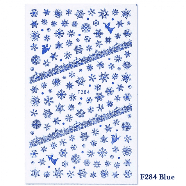 Sticker decor iarna f284 albastru