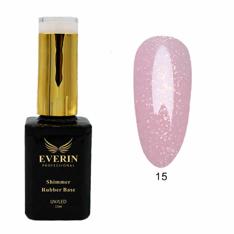 Shimmer Rubber Base Everin 15ml- 15
