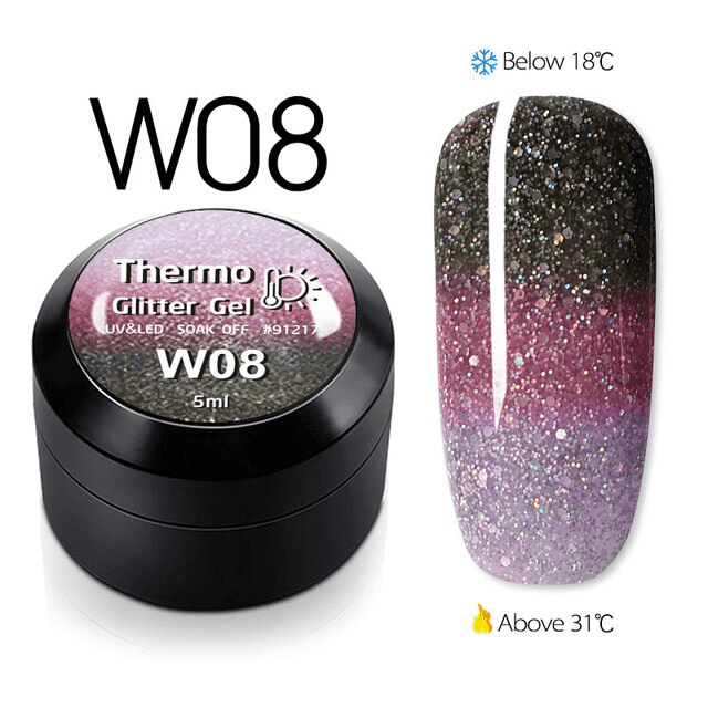 Thermo Glitter Color Gel W08 - W01