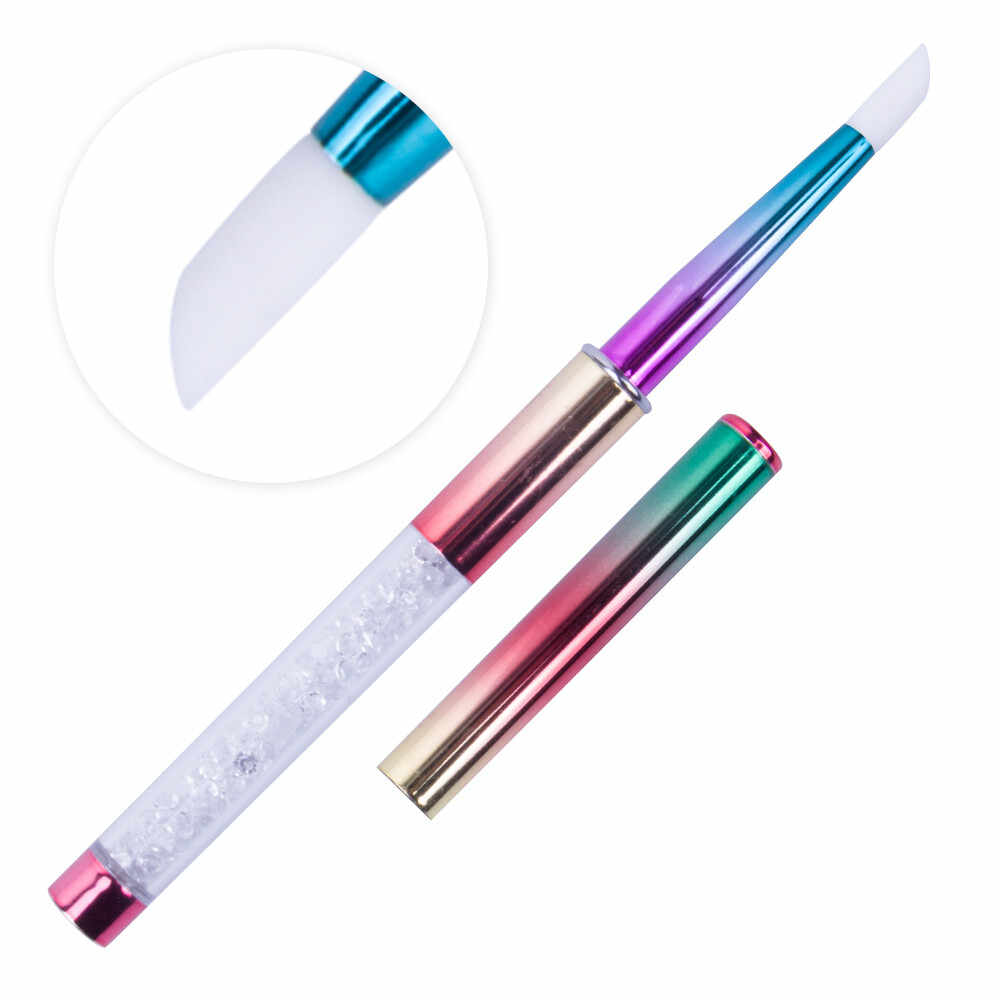 Pensula Unghii Silicon pentru Sclipici Pigment Paiete Nr. 4