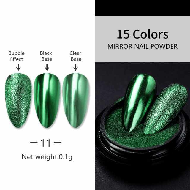 Pigment Unghii Efect Oglinda Dark Green - MC-26