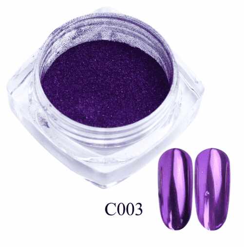 Pigment Unghii Efect Oglinda Dark Violet HQ C003