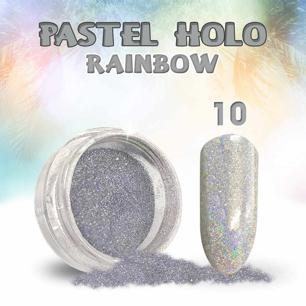Pigment Unghii Pastel Holo Rainbow 10