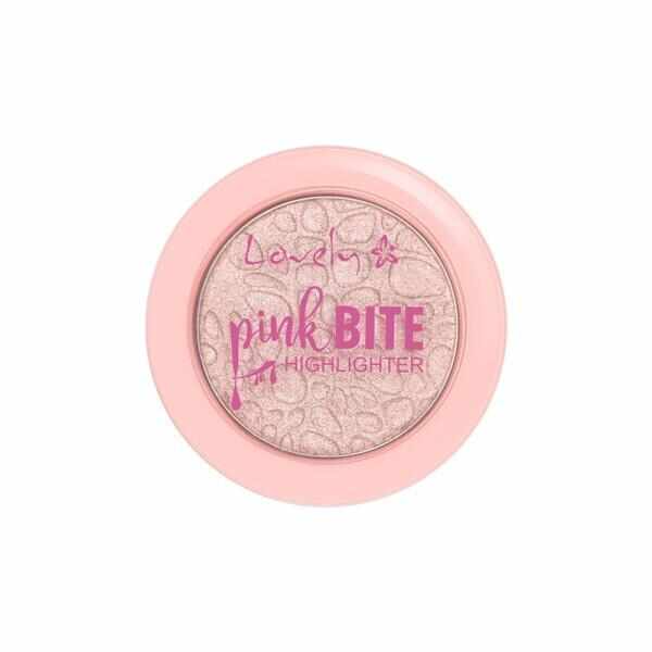 Pudră de față iluminatoare Lovely Highlighter Pink Bite, 5g