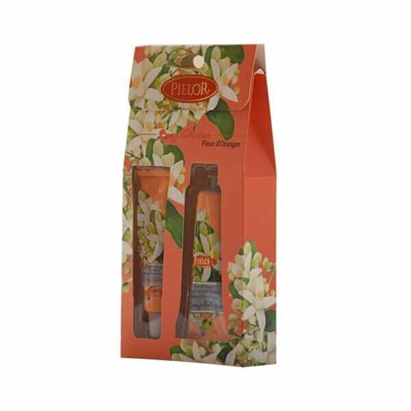 Set cadou balsam de buze 12ml + cremă de mâini 30ml - Pielor Breeze Collection Fleur d’Orange