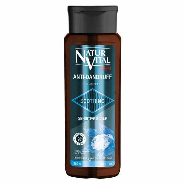 Sampon cu efect calmant anti matreata pentru barbati, NaturVital anti-dandruff soothing shampoo, 300 ml