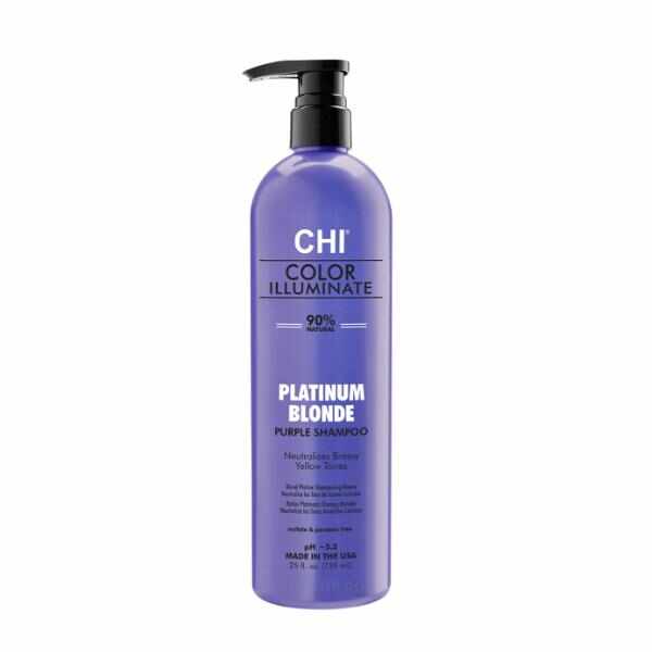 Sampon Nuantator pentru par Blond - CHI Farouk Platinum Blonde Purple Shampoo, 355 ml
