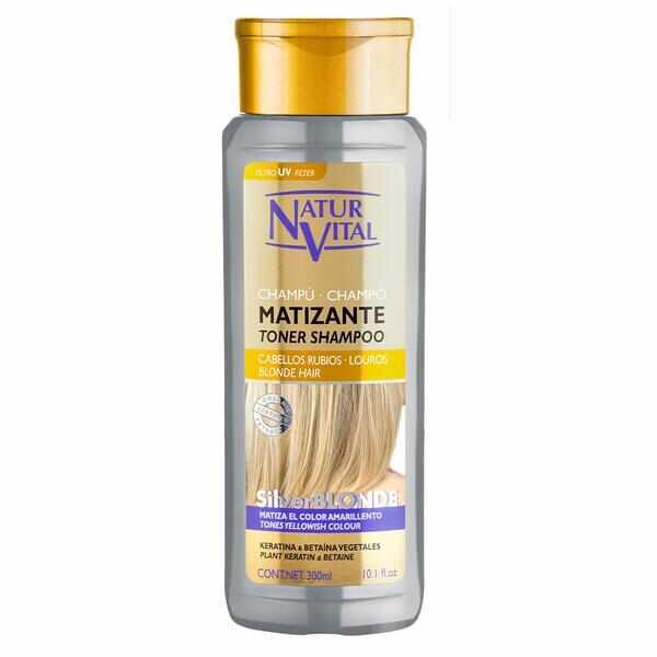 Sampon pentru neutralizarea tonurilor de galben, NaturVital silver blonde shampoo, 300 ml
