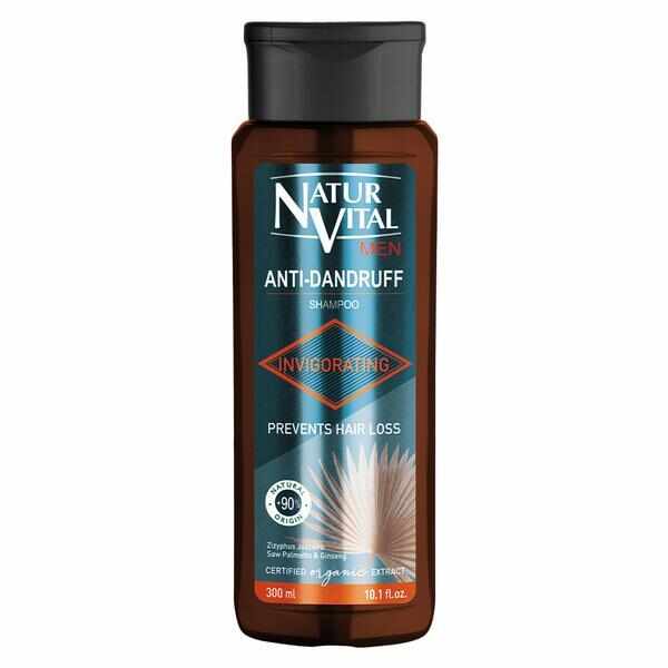 Sampon revigorant barbati antimatreata pentru par deteriorat si slab, Natur Vital anti-dandruff invigorating shampoo, 300 ml