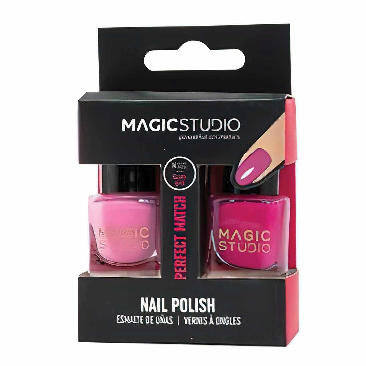 Set lac de unghii Magic Studio 2 Nail Polish Pack, Pink