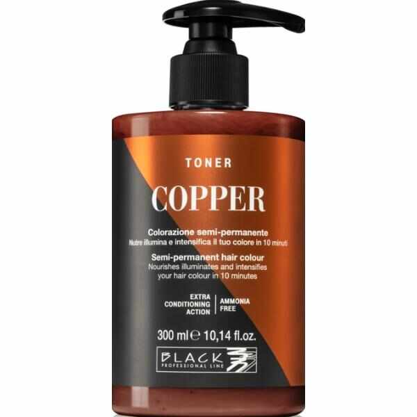 Toner Semi-Permanent - Toner Copper Black Professional, nuanta Roscat, 300 ml
