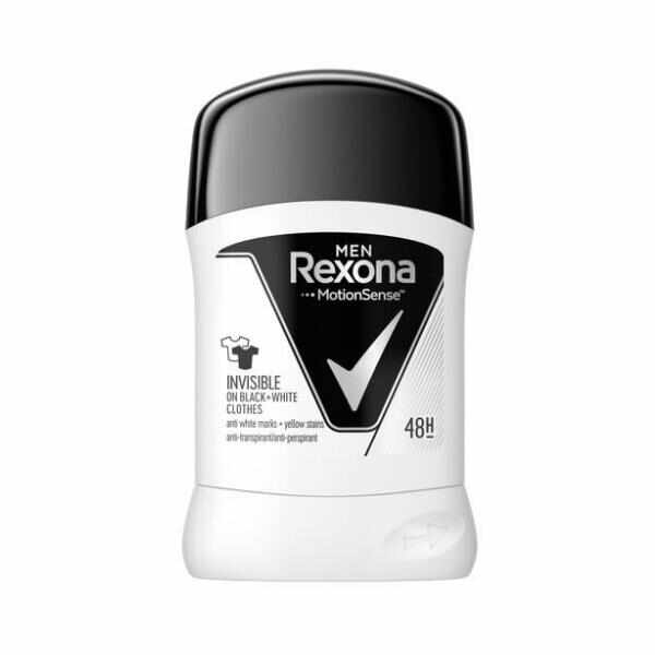 Deodorant Antiperspirant Stick pentru Barbati - Rexona Men MotionSense Invisble Black&White 48h, 50ml