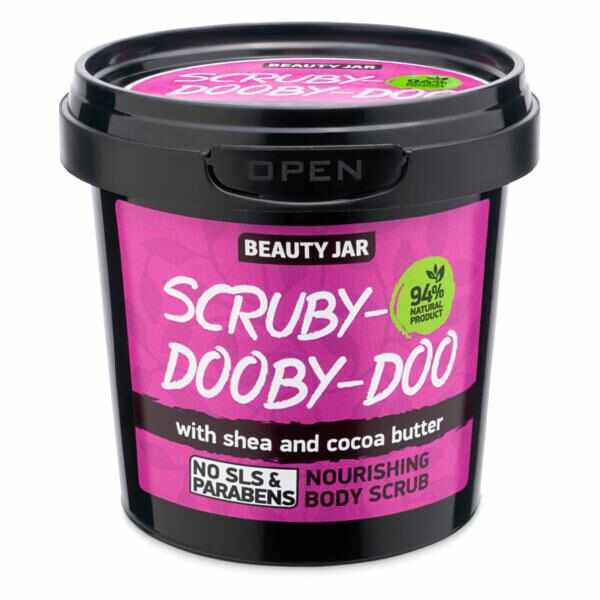 Scrub Hranitor Pentru Corp cu Unt de Shea si Cacao Scruby-Dooby-Doo Beauty Jar, 200 g