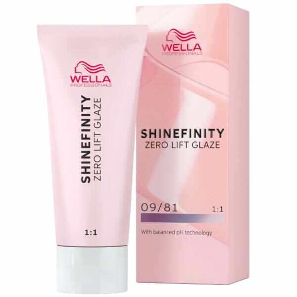Vopsea translucida demipermanenta - Wella Professionals Shinefinity Zero Lift Glaze, nuanta 09/81 Platinum Opal (blond foarte deschis perlat cenusiu), 60 ml