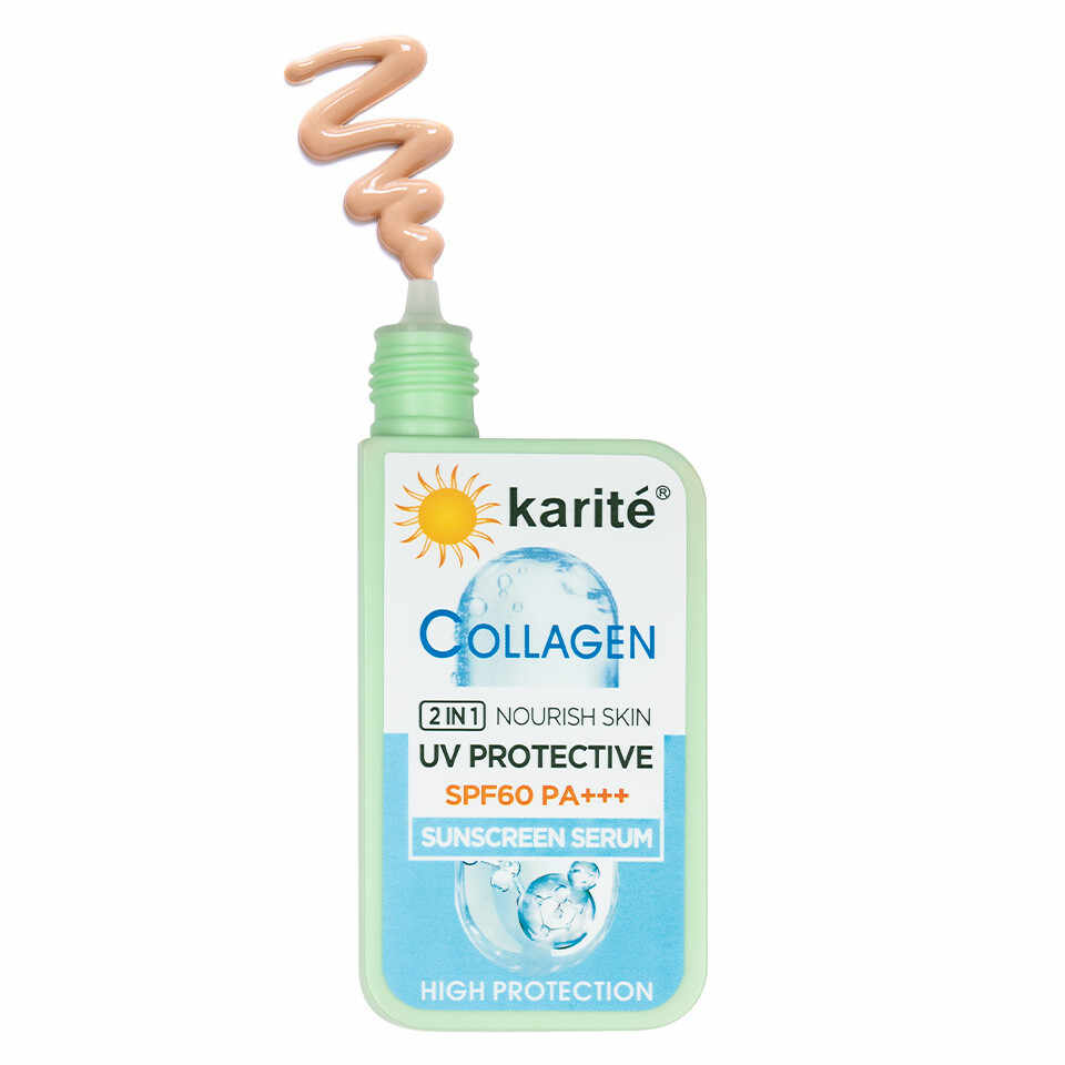 Ser cu protectie solara SPF60 & Collagen Karite, 60ml