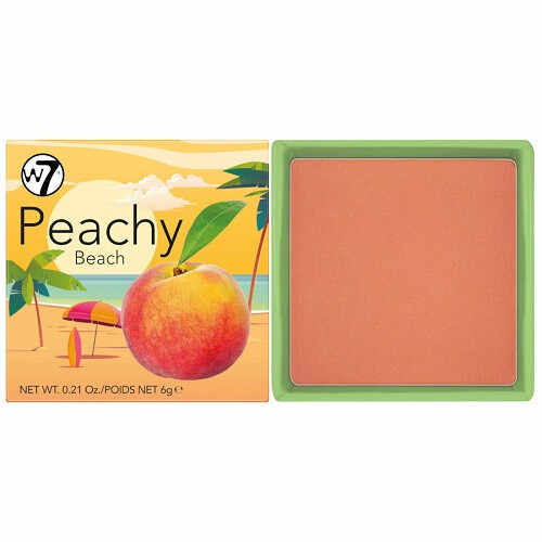 Fard de obraz, W7, Peachy Beach Blush, 6 g