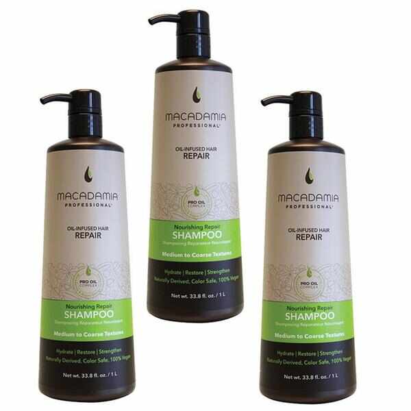 Pachet 3 x Sampon Nutritiv - Macadamia Professional Nourishing Moisture Shampoo 1000 ml