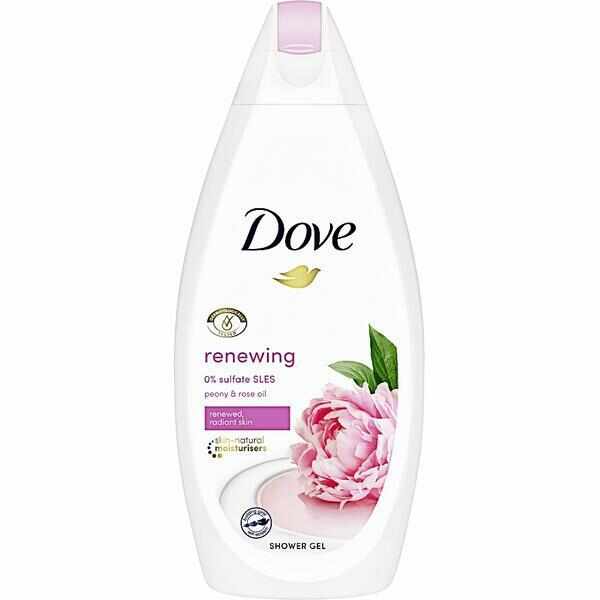 Gel de dus, Dove, Renewing Peony & Rose Oil, 500 ml
