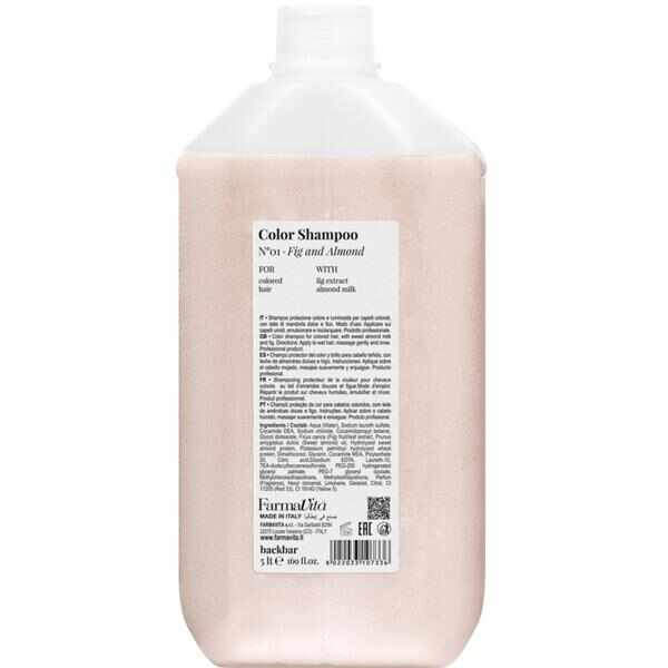 Sampon pentru Protectia Culorii Parului Vopsit cu Smochine si Migdale - FarmaVita Back Bar Nourshing Shampoo No 01 Fig and Almond, 5000 ml