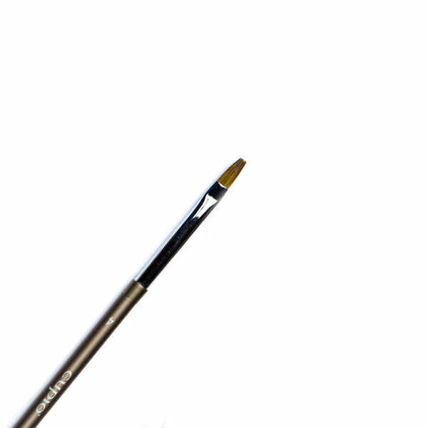 Pensula manichiura gel din Kolinsky Nr. 4 cu capac metalic