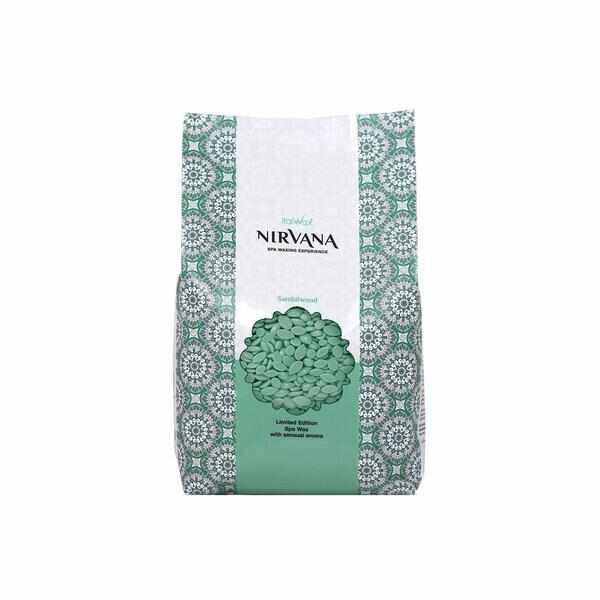 Ceara traditionala elastica parfumata tip granule Nirvana Italwax cu Lemn de Sandal 1 kg