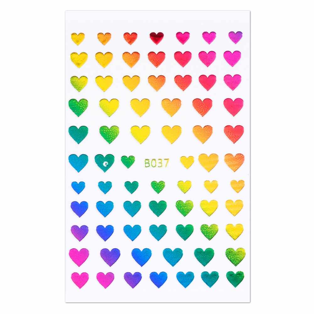 Abtibild unghii Love B037 Rainbow