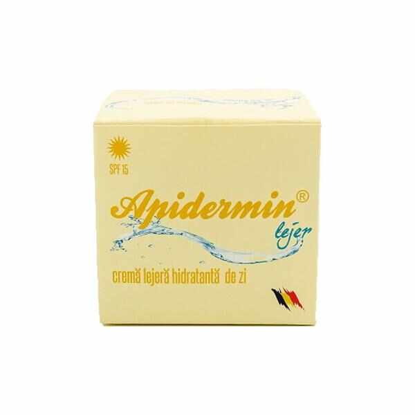 Crema Lejera Hidratanta de Zi SPF 15 Apidermin, 50 ml