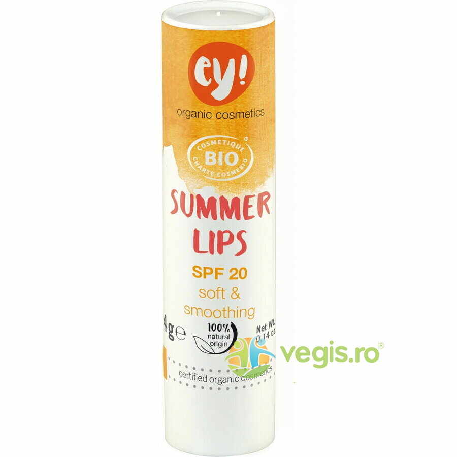 Balsam de Buze Summer Lips cu Protectie Solara SPF20 Bio 4g