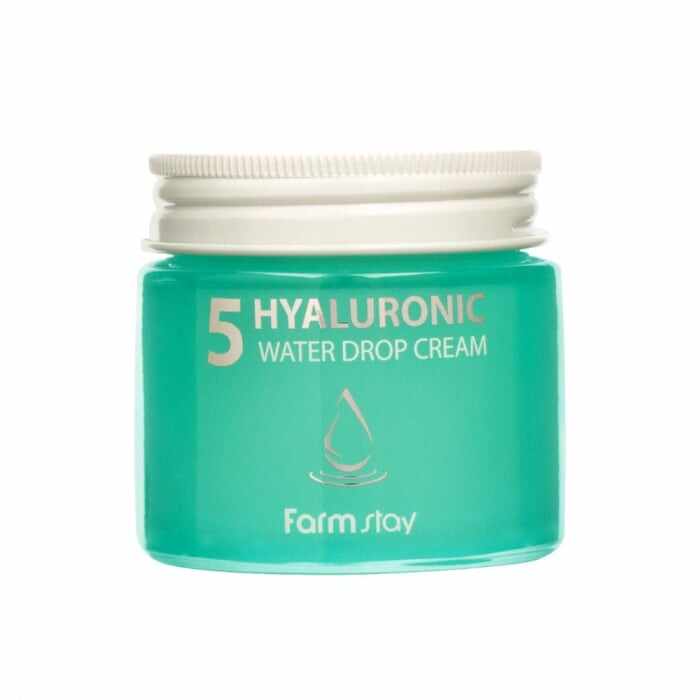 Crema-balsam de fata hidratanta cu efect antirid Farmstay Hyaluronic 5 Water Drop Cream 80ml