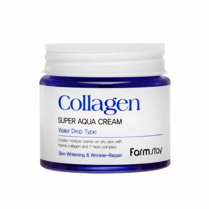 Crema-balsam pentru fata antirid nutritiva Farmstay Collagen Super Aqua Cream 80ml