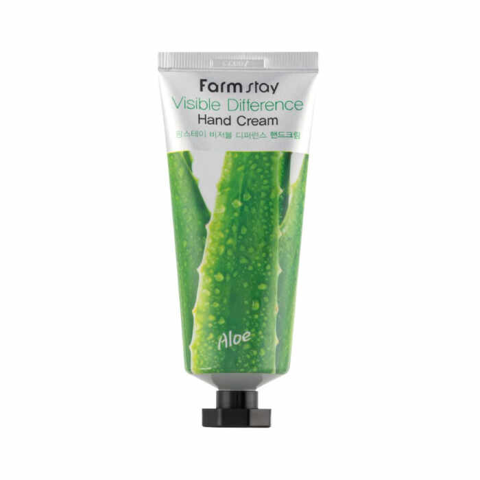 Crema de maini hidratanta Farmstay Visibile Difference Hand Cream Aloe 100gr