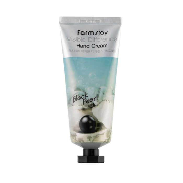 Crema de maini hidratanta Farmstay Visibile Difference Hand Cream Black Pearl 100gr