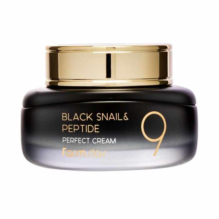 Crema pentru fata antirid revitalizanta Farmstay Black Snail Peptide 9 Perfect Cream 55ml