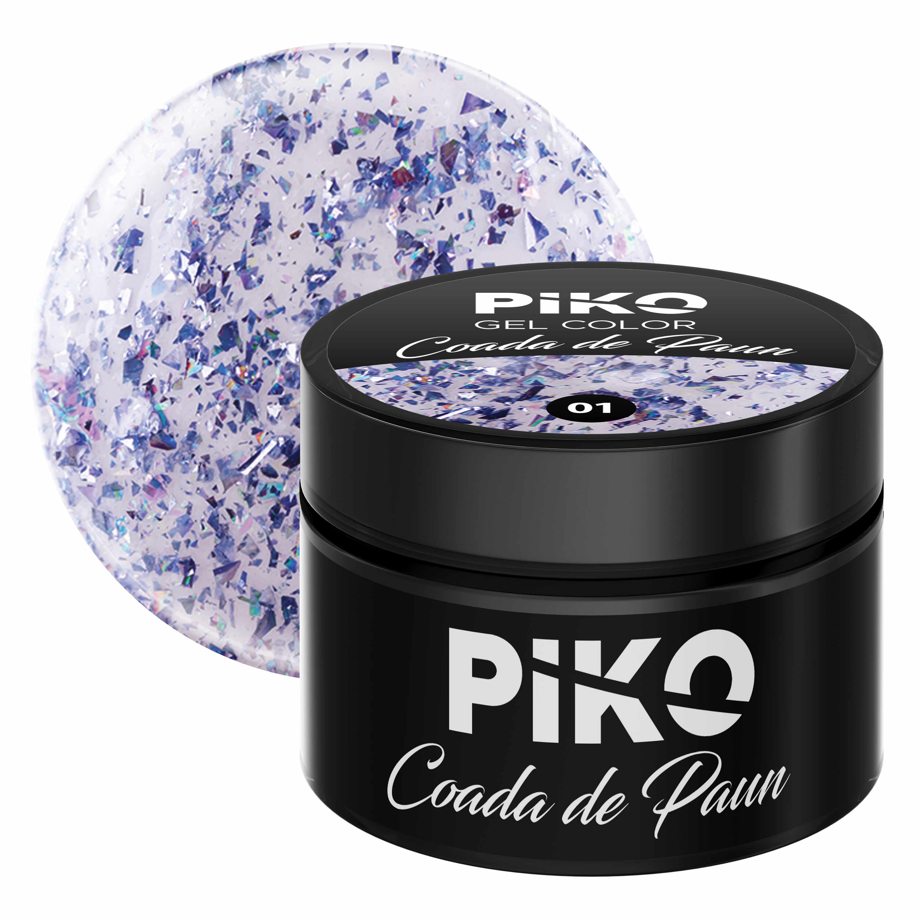 Gel UV color Piko, Coada de paun, 5g, model 01