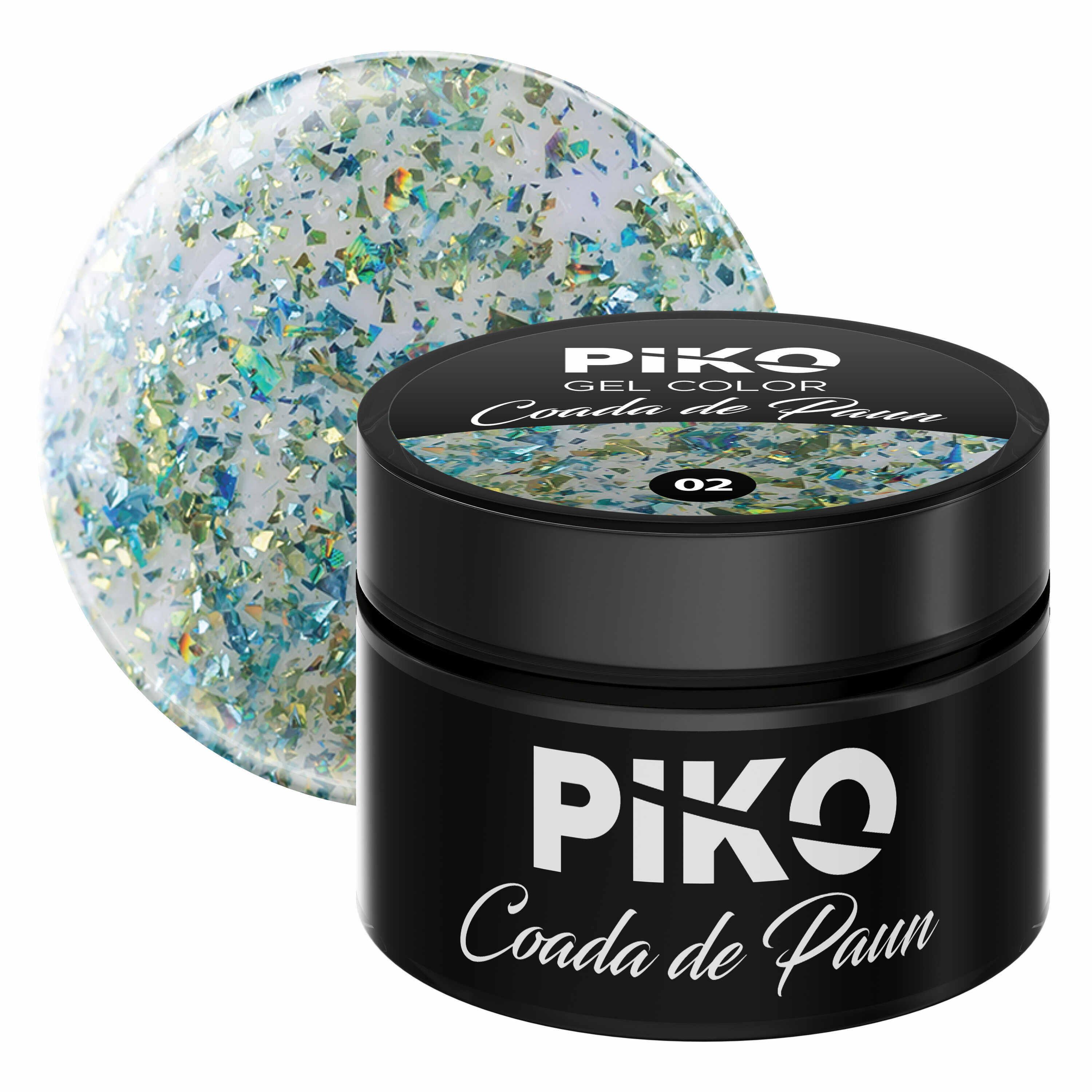 Gel UV color Piko, Coada de paun, 5g, model 02