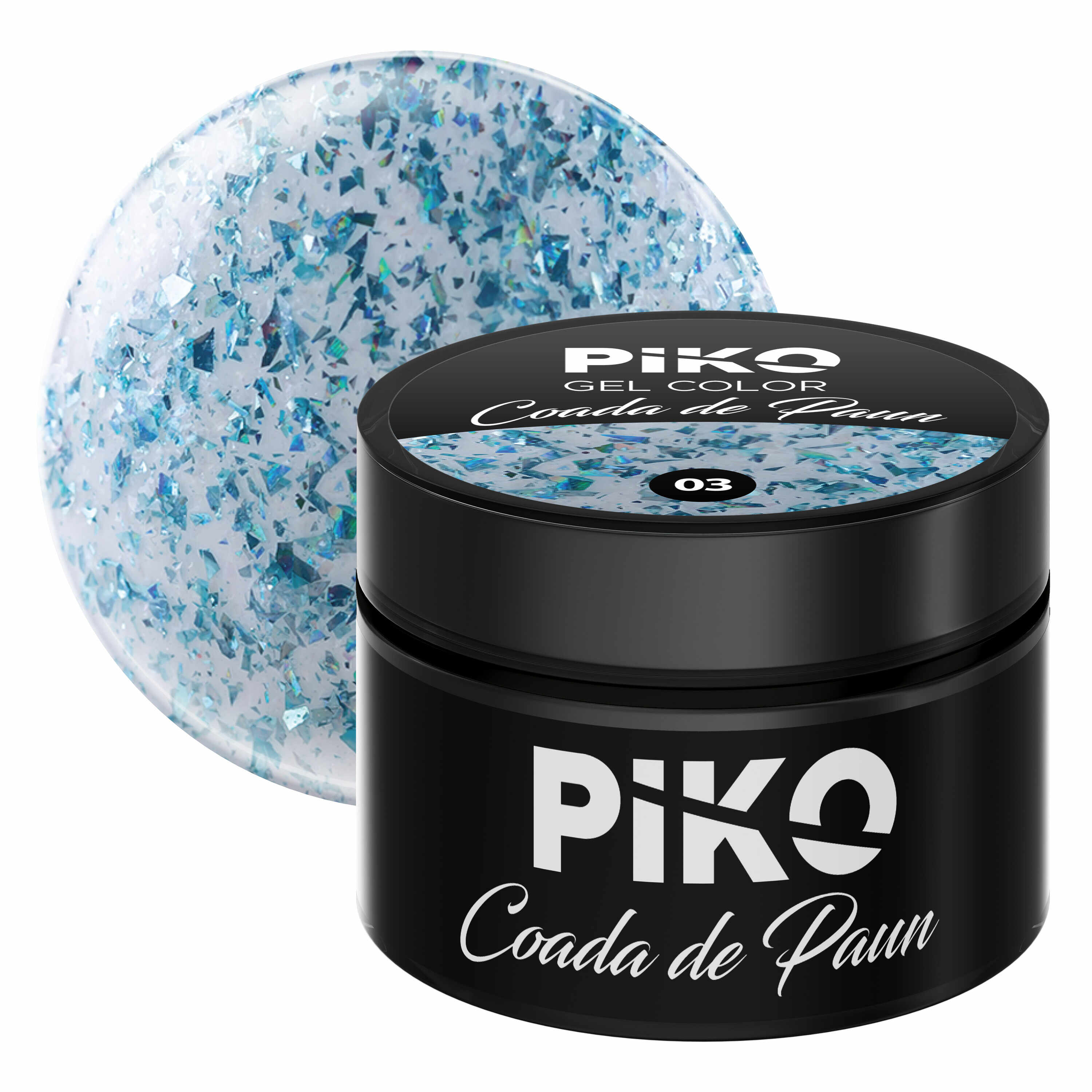 Gel UV color Piko, Coada de paun, 5g, model 03