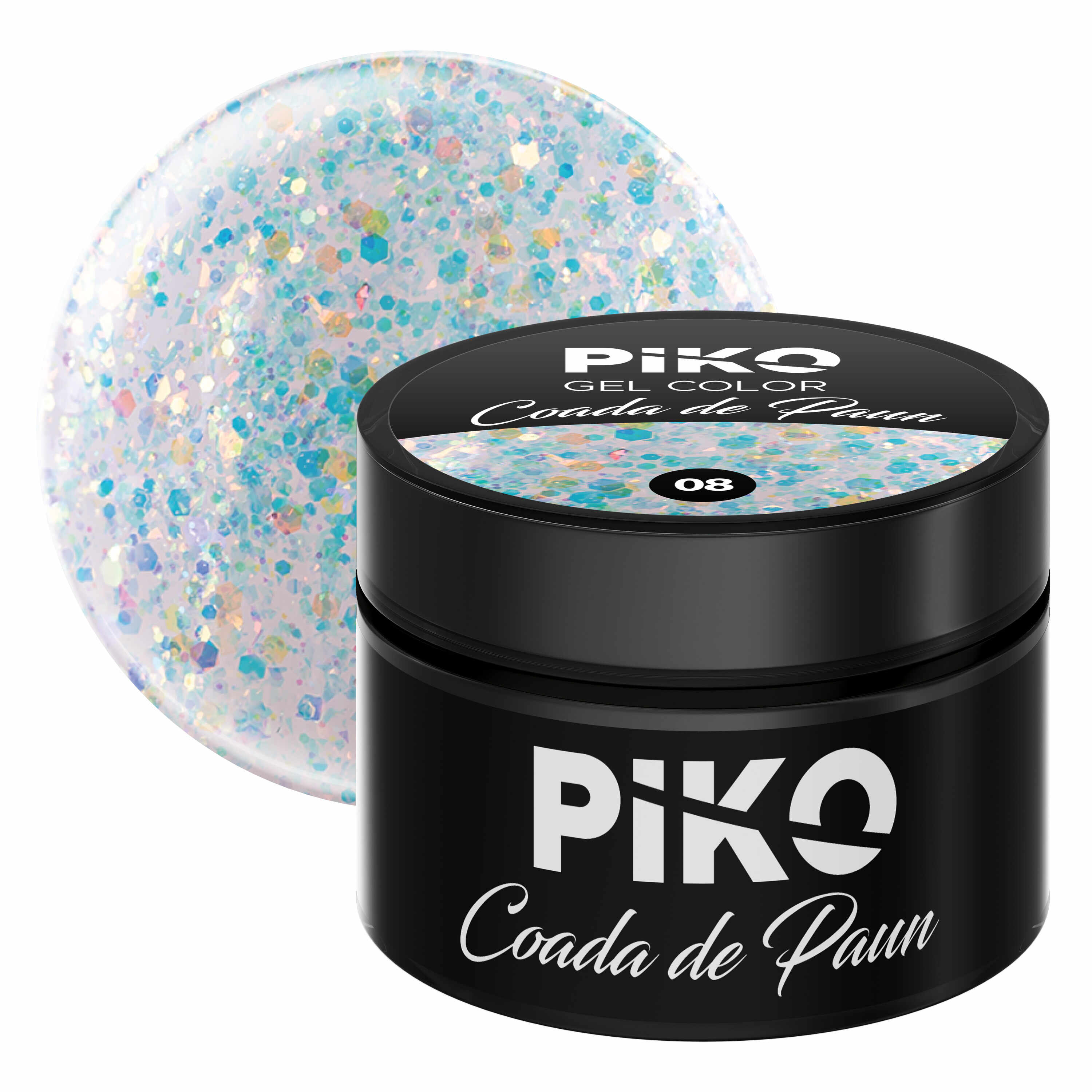 Gel UV color Piko, Coada de paun, 5g, model 08