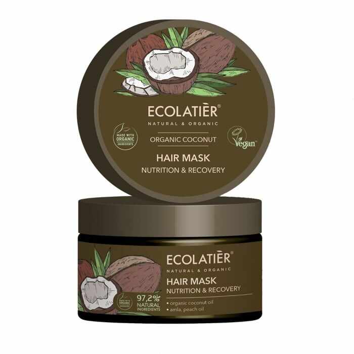 Masca de par vegana Ecolatier Organic Coconut Nutrition Recovery 250ml