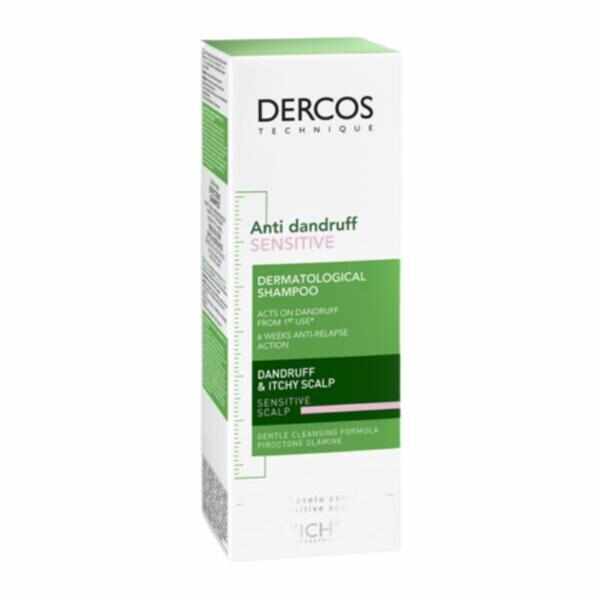 Sampon anti-matreata pentru scalp sensibil Dercos Sensitive, Vichy, 200 ml