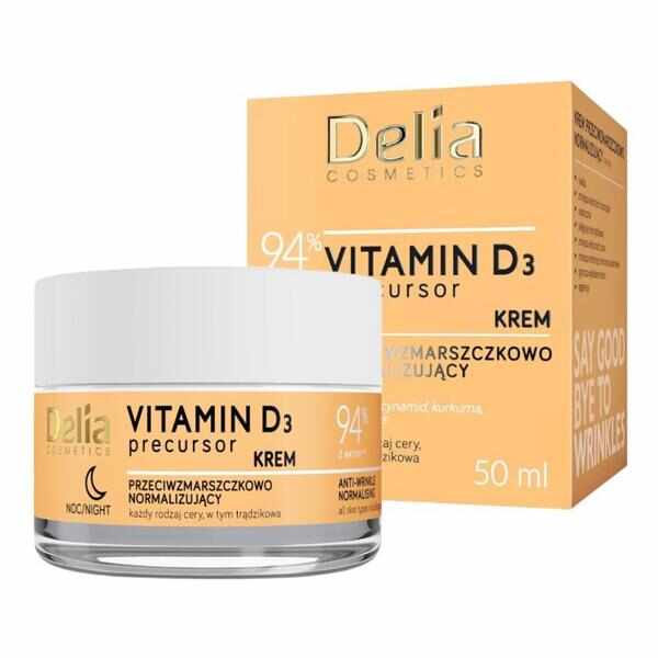 Crema de Noapte Antirid cu Vitamina D3, Delia Cosmetics, 50 ml