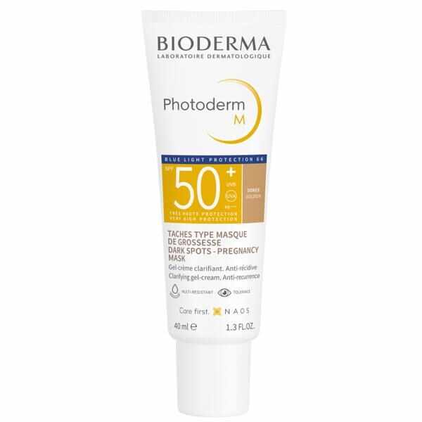 Gel-crema cu SPF50+ auriu Photoderm M, Bioderma, 40 ml
