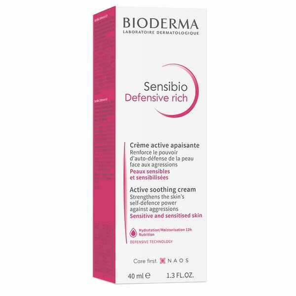 Crema calmanta Sensibio Defensive Rich, Bioderma, 40 ml