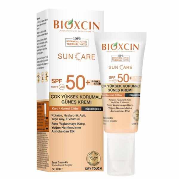 Crema cu protectie solara nuantatoare pentru fata Bioxcin SPF 50+, 50ml