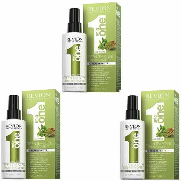 Pachet 3 x Tratament Pentru Par - Revlon Professional Uniq One Green Tea Scent Hair Treatment, 150 ml