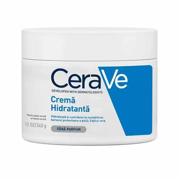 Crema hidratanta pentru fata si corp piele uscata si foarte uscata, CeraVe, 340 g